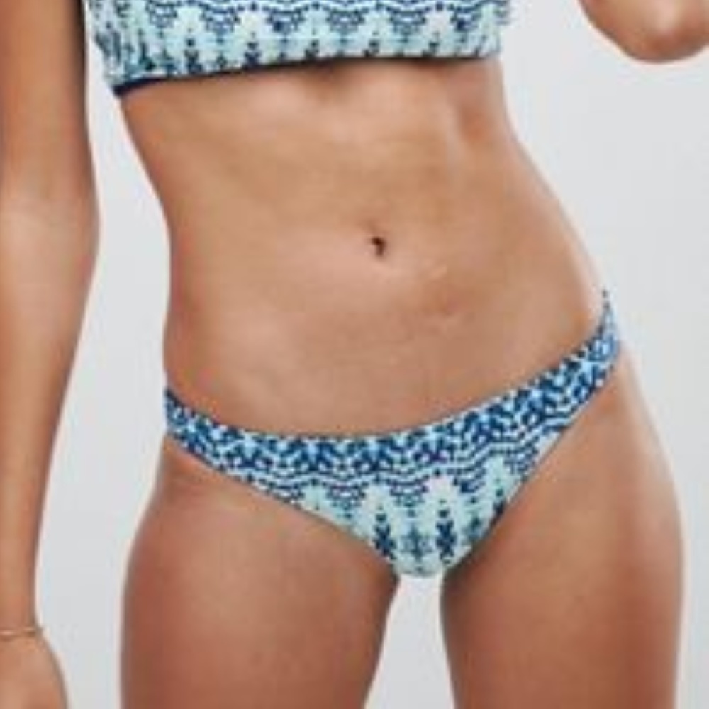 Mia Marcelle Blue Print Bikini Bottoms M